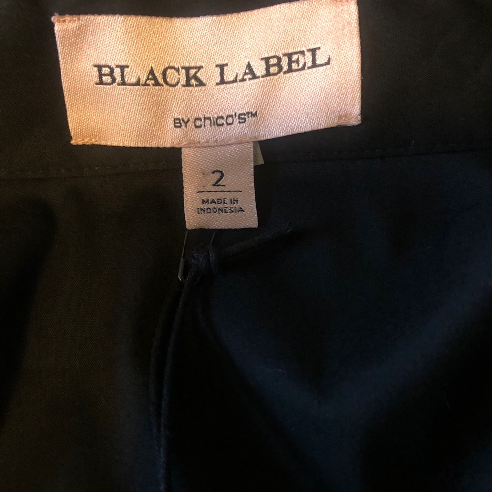 NWT Chico’s Black Label Poplin Top - Picture 4 of 9